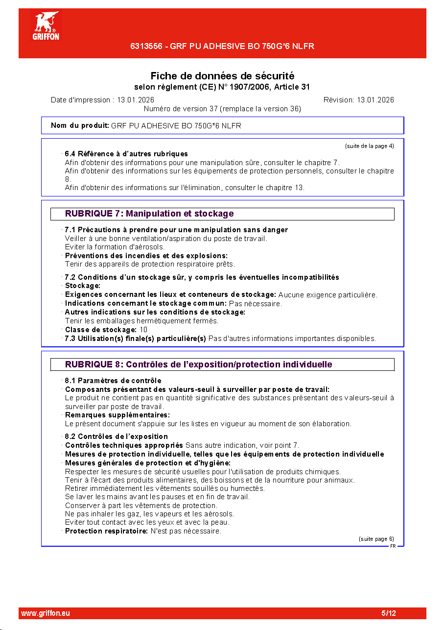 Fiche technique fournisseur