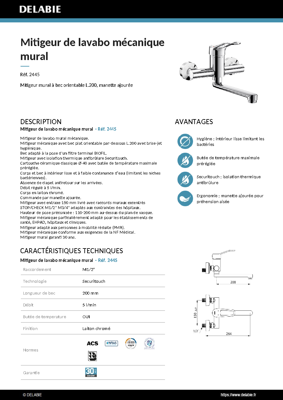 Fiche technique fournisseur
