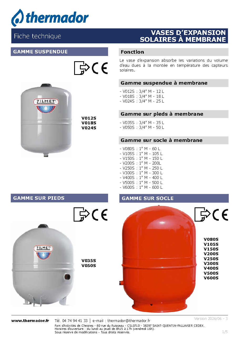 Fiche technique fournisseur
