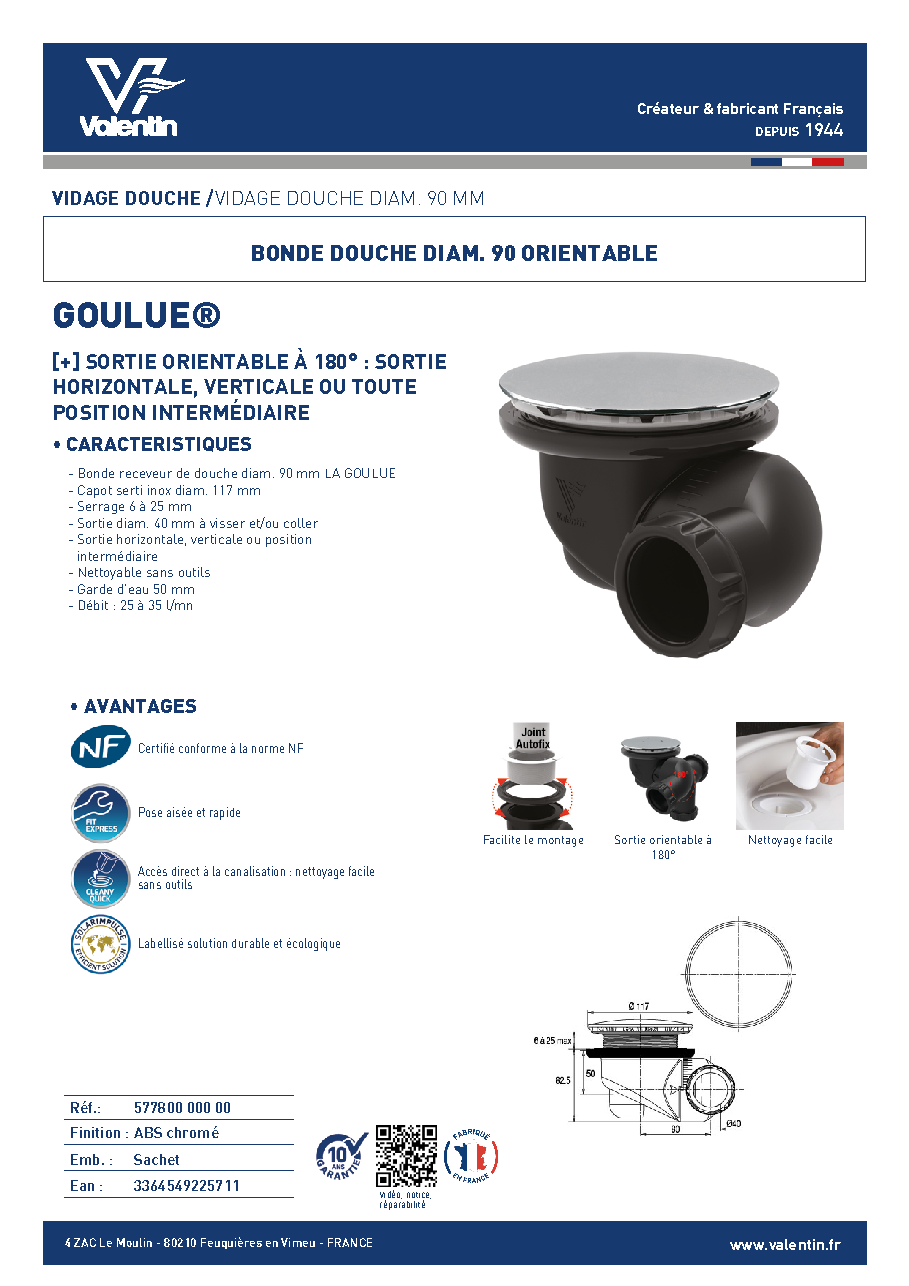 Fiche technique fournisseur