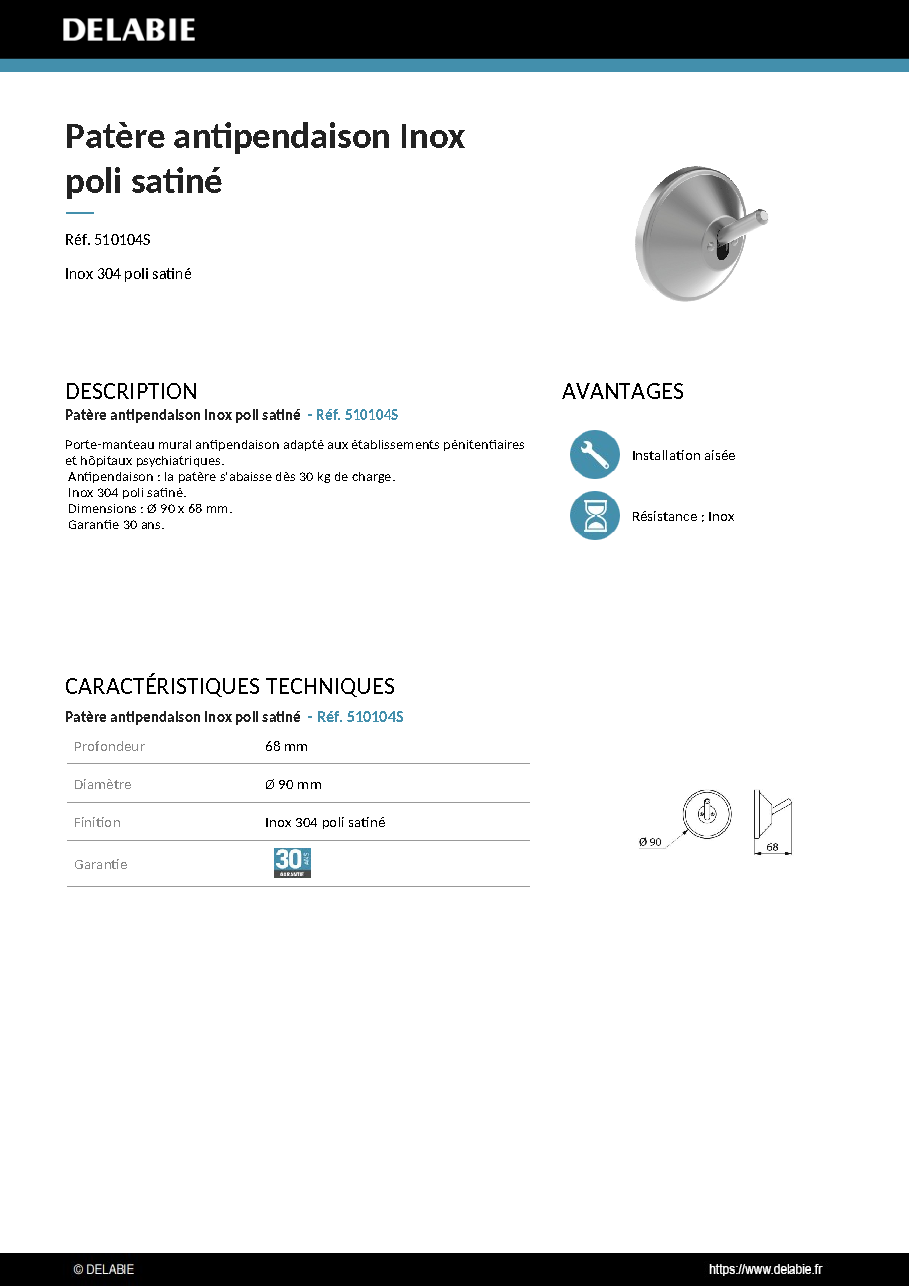 Fiche technique fournisseur