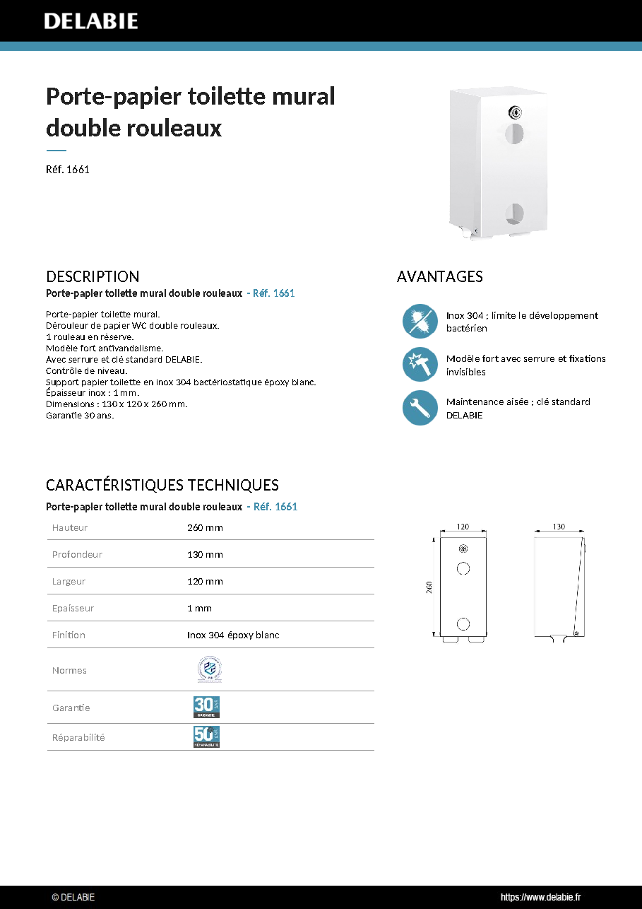 Fiche technique fournisseur
