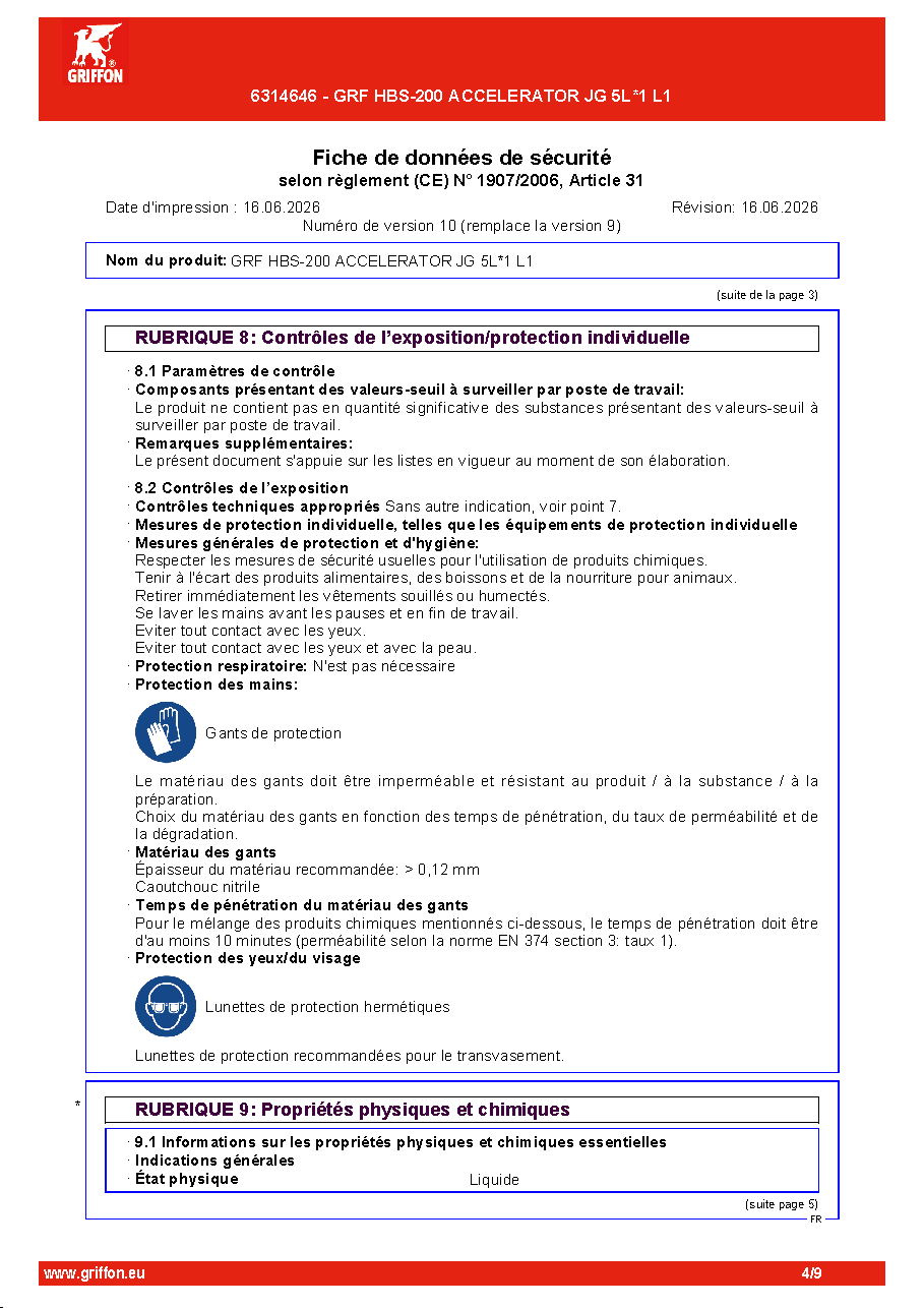 Fiche technique fournisseur