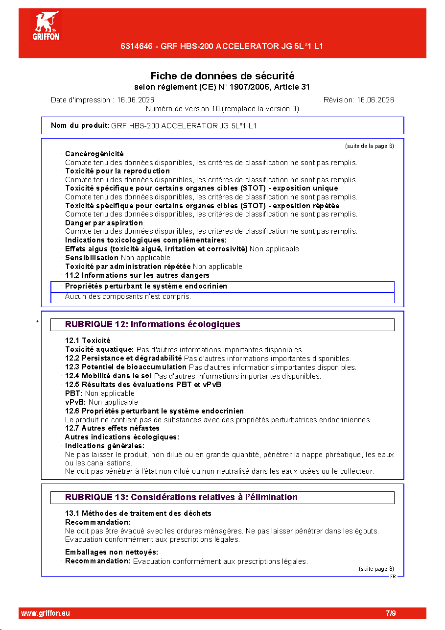 Fiche technique fournisseur