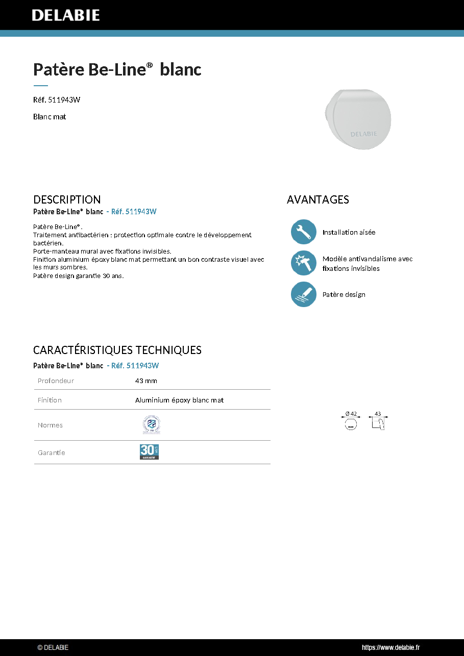 Fiche technique fournisseur