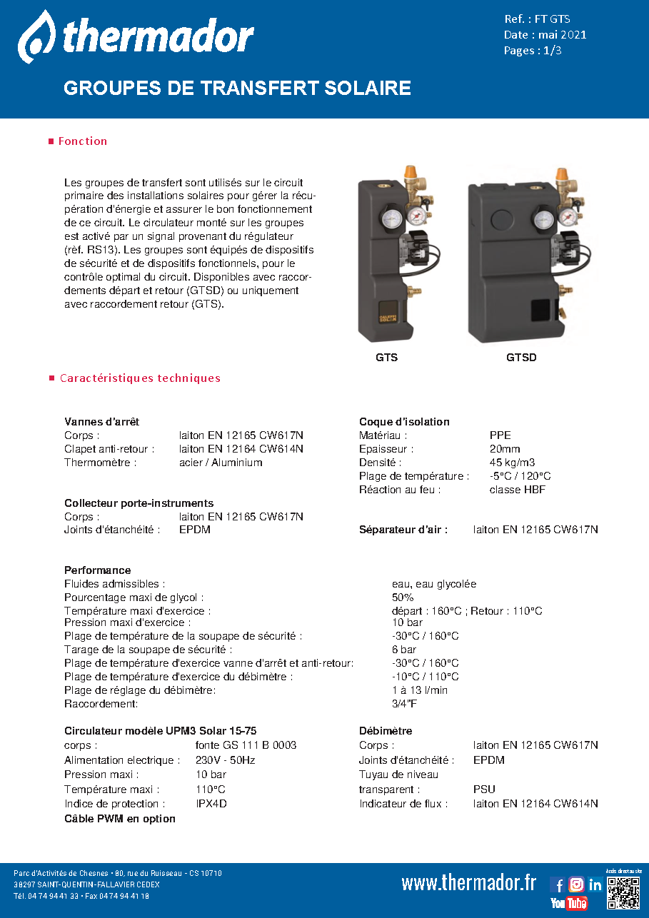 Fiche technique fournisseur