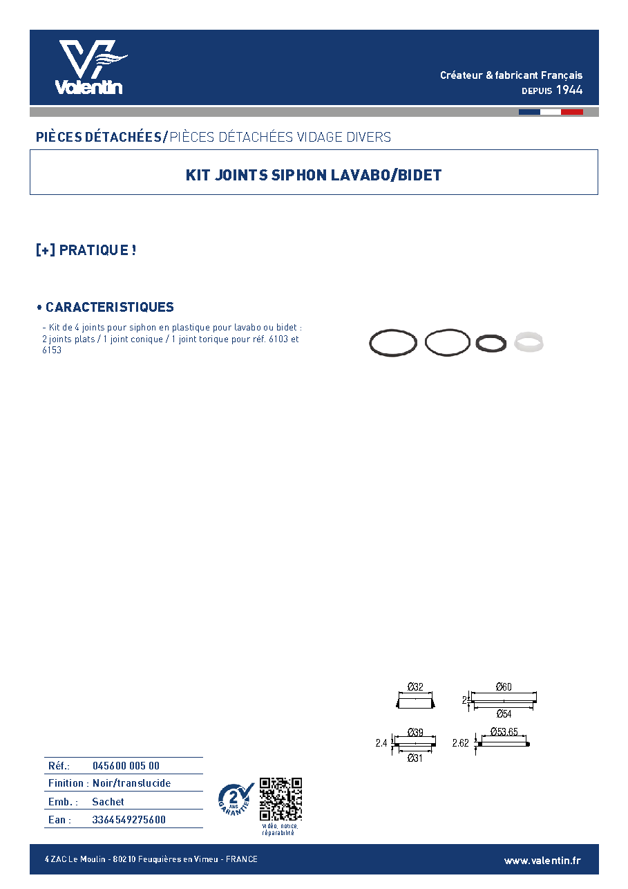 Fiche technique fournisseur