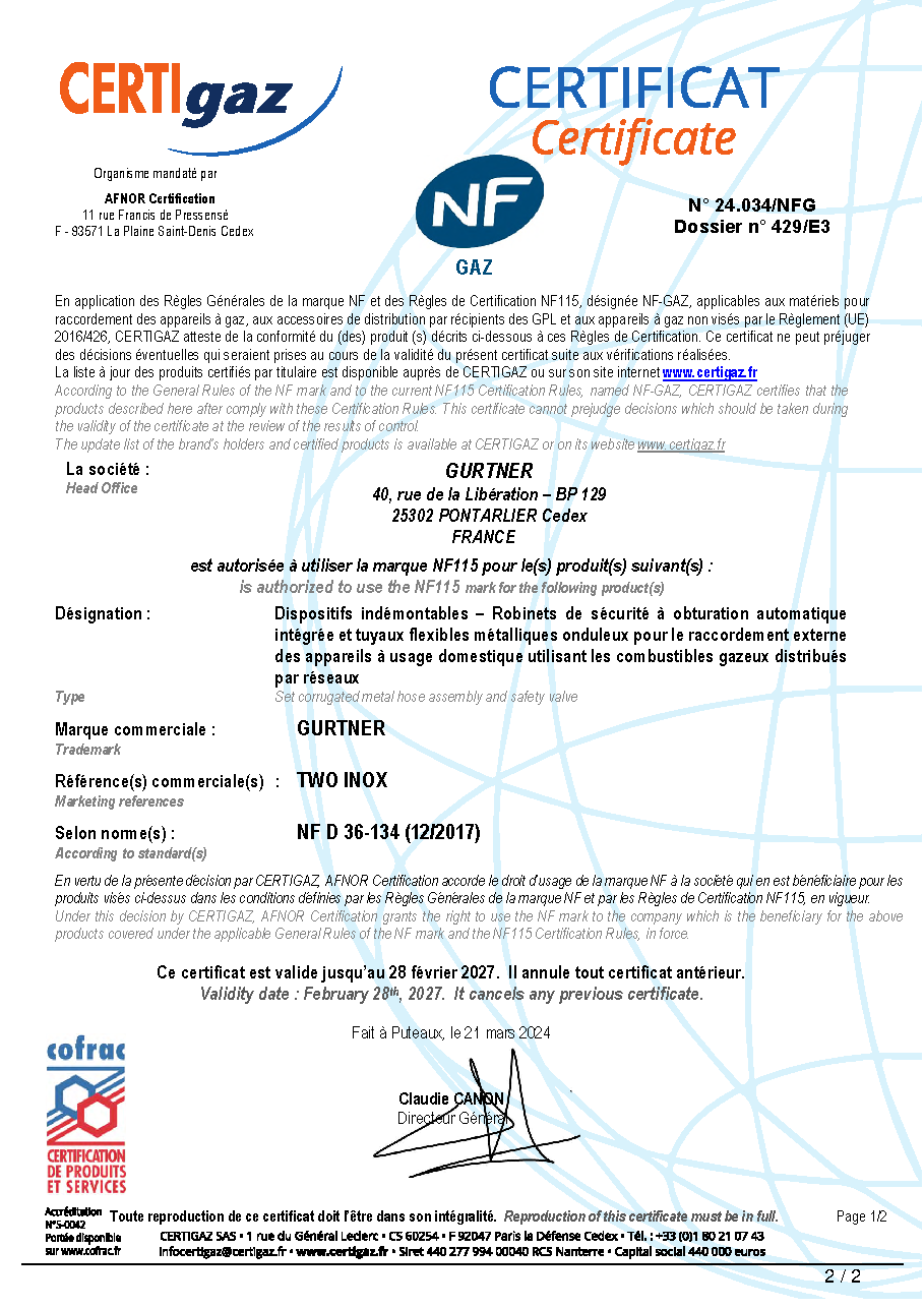Fiche technique fournisseur