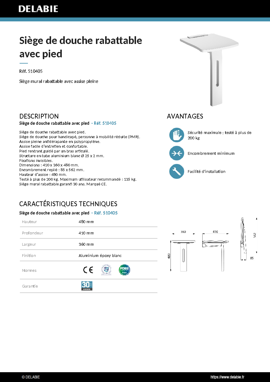 Fiche technique fournisseur