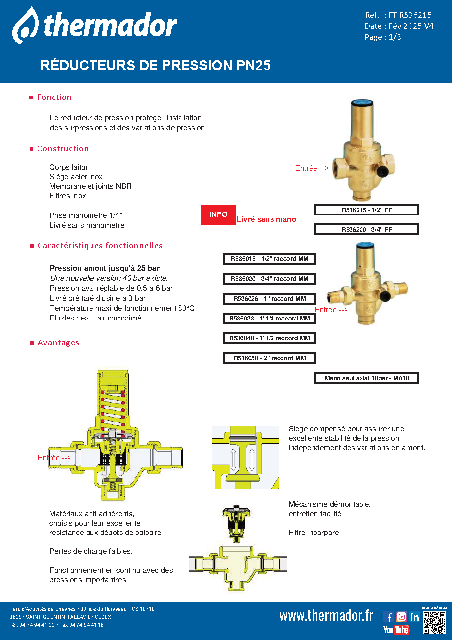 Fiche technique fournisseur