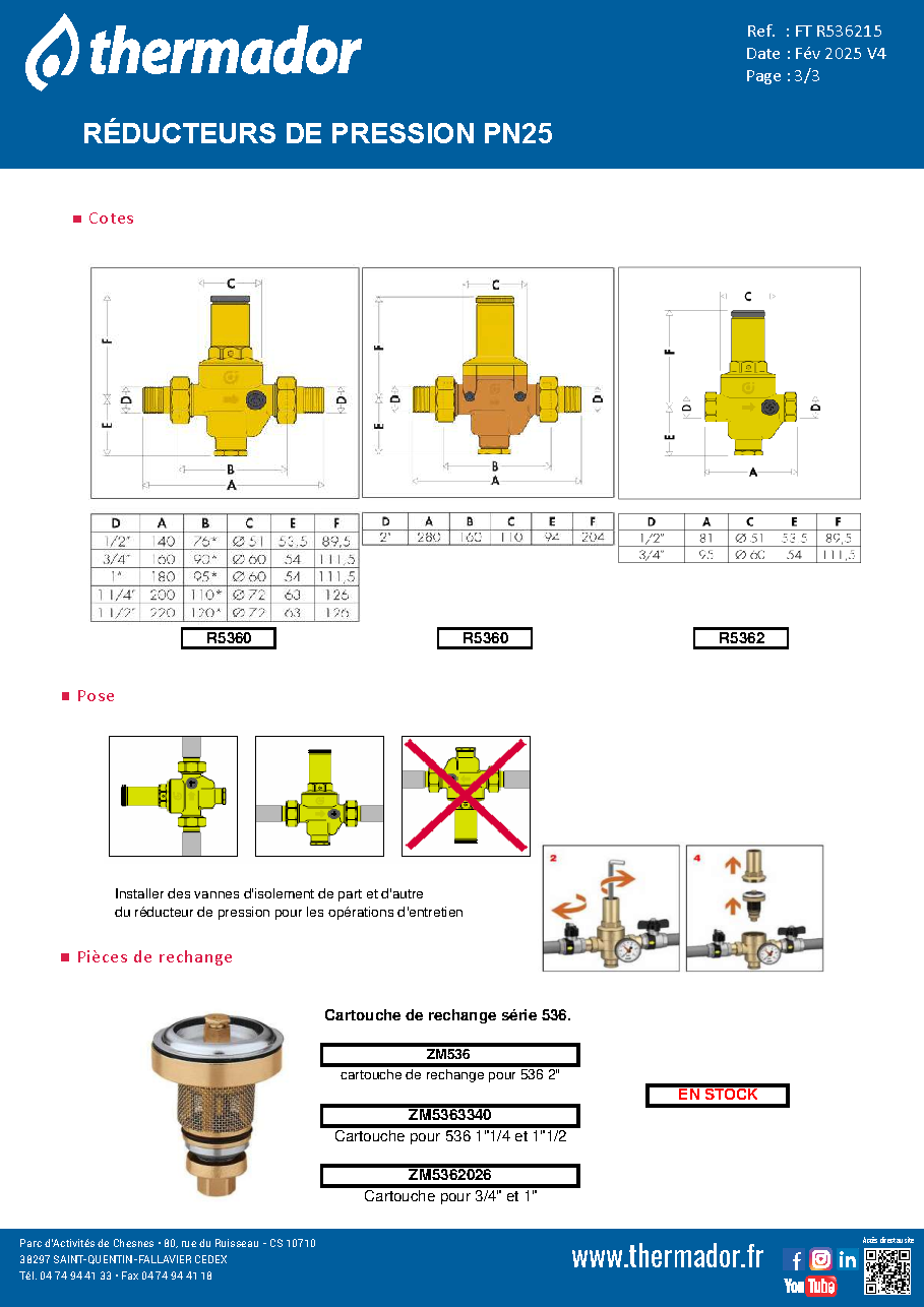 Fiche technique fournisseur
