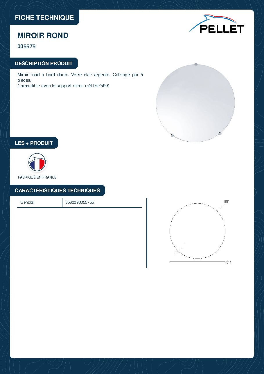 Fiche technique fournisseur