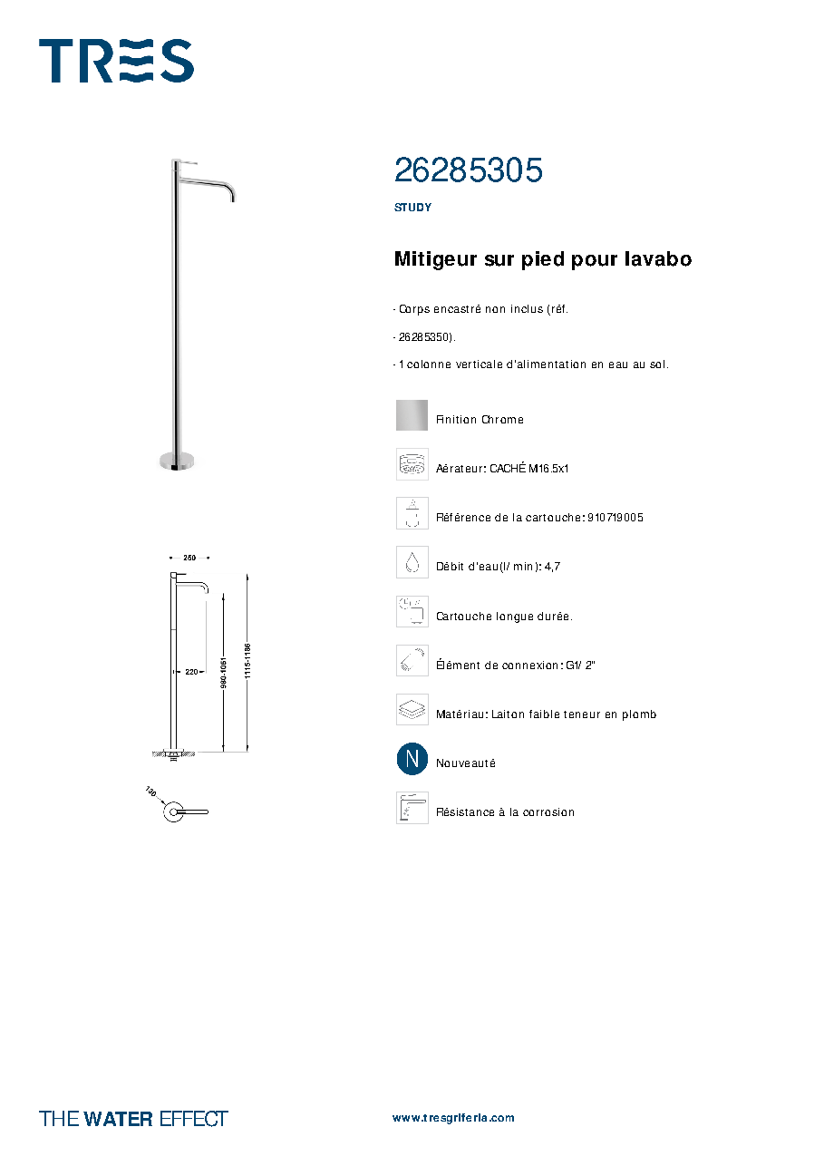 Fiche technique fournisseur