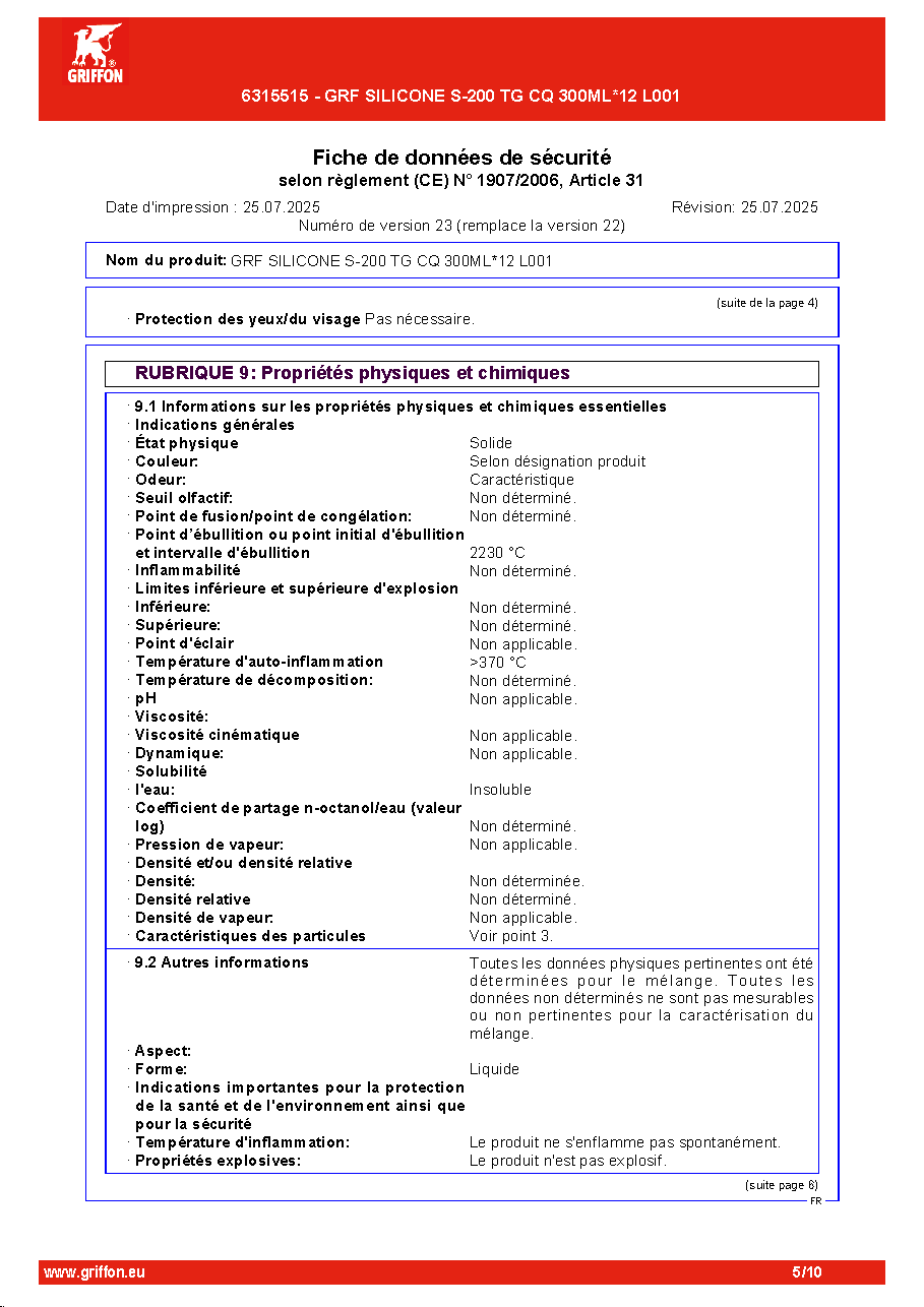 Fiche technique fournisseur