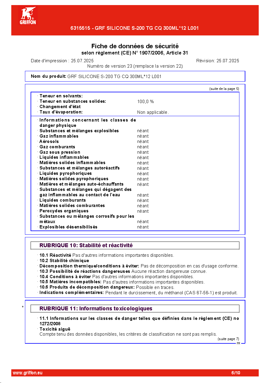 Fiche technique fournisseur