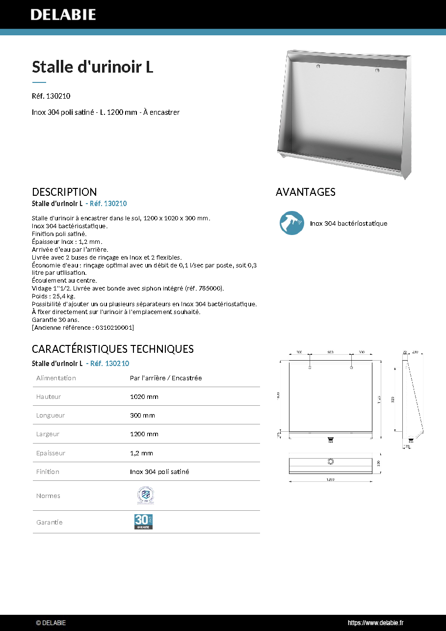 Fiche technique fournisseur