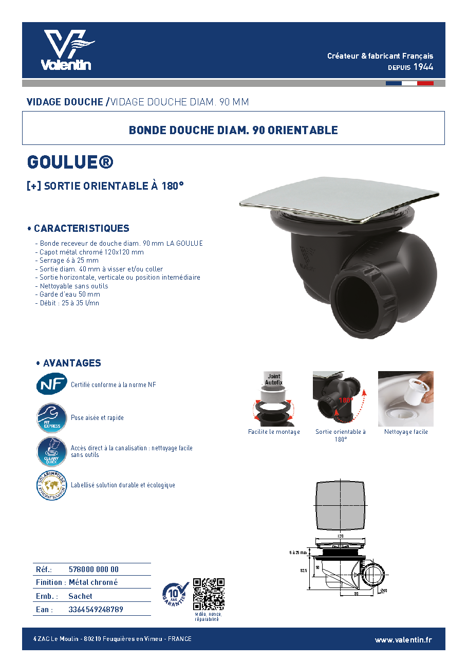 Fiche technique fournisseur
