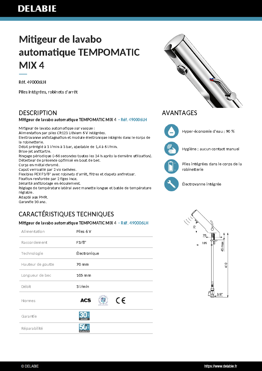 Fiche technique fournisseur