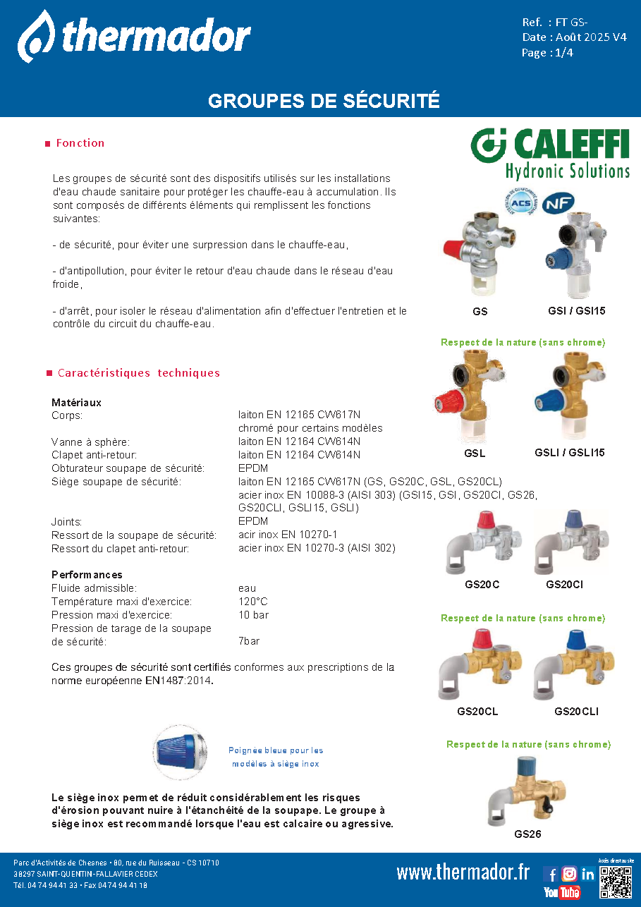 Fiche technique fournisseur