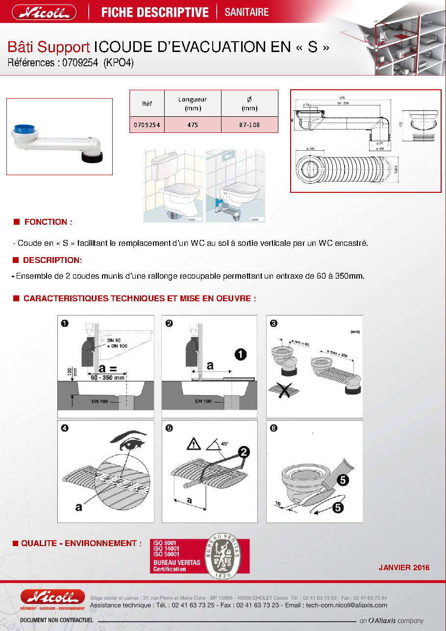 Fiche technique fournisseur