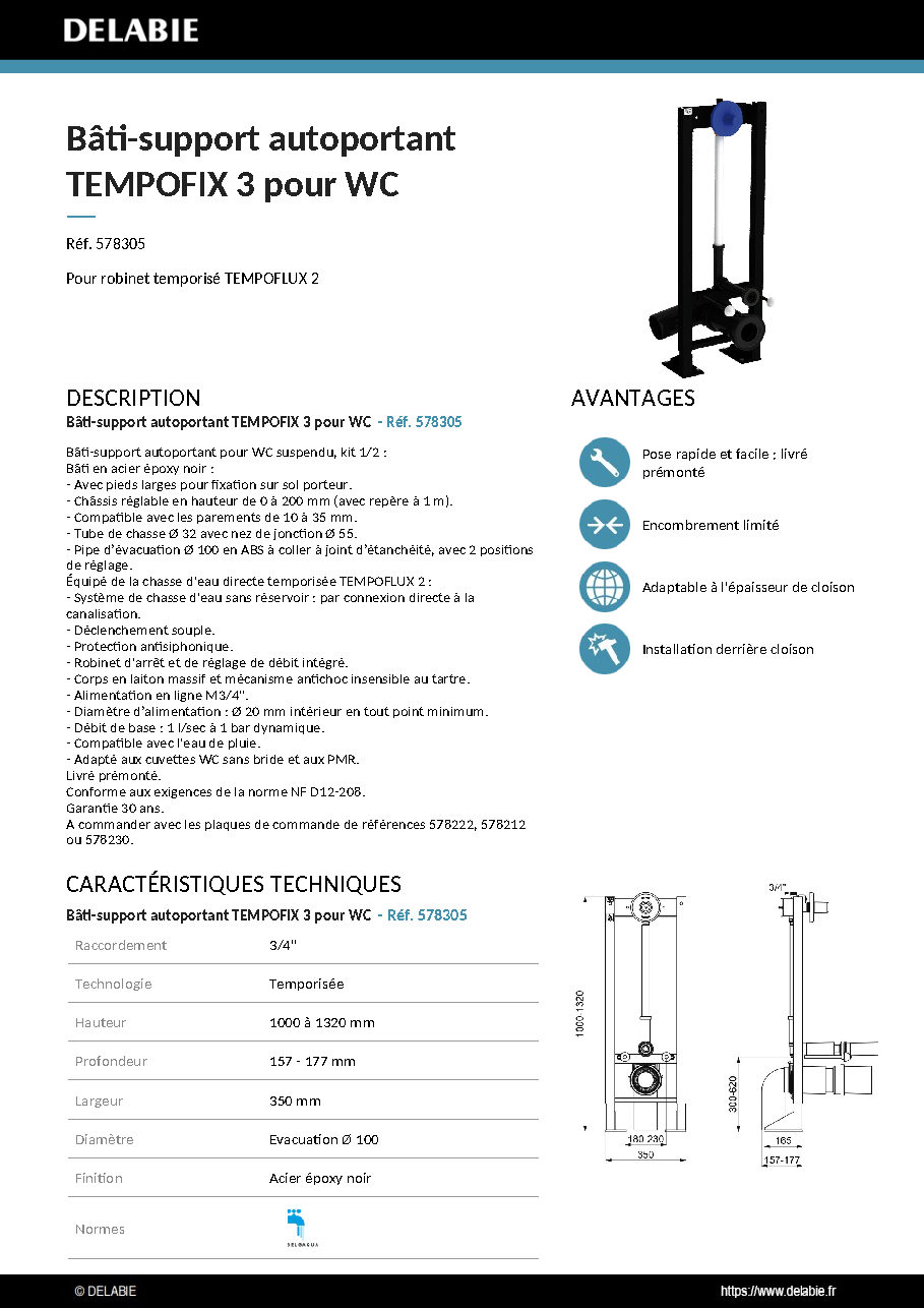 Fiche technique fournisseur