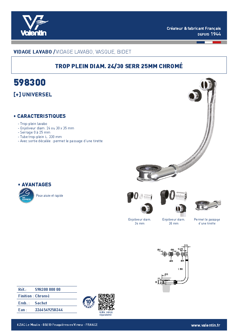 Fiche technique fournisseur