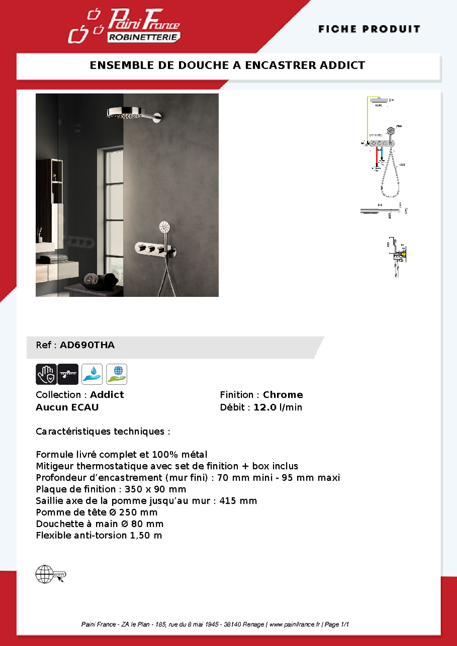 Fiche technique fournisseur