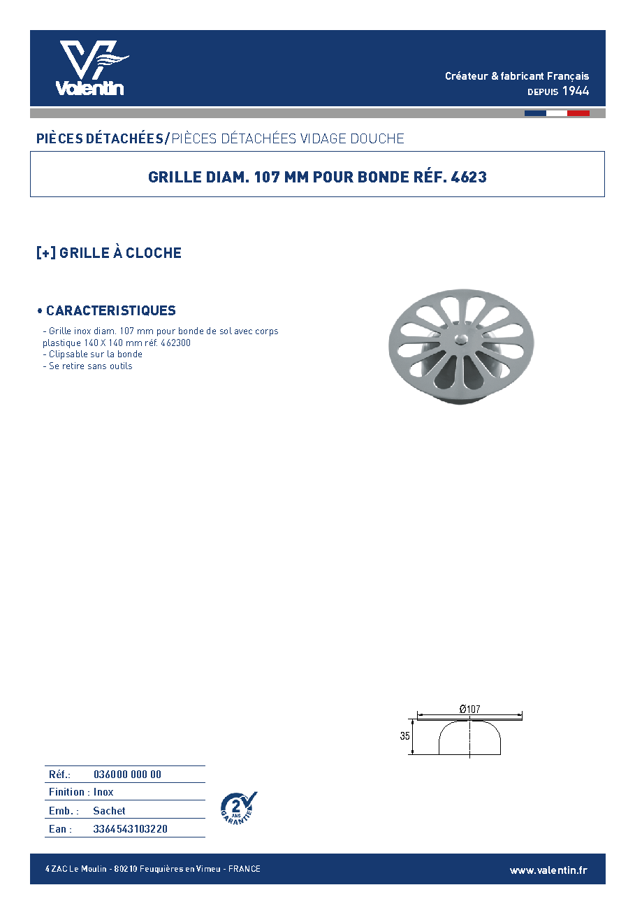 Fiche technique fournisseur