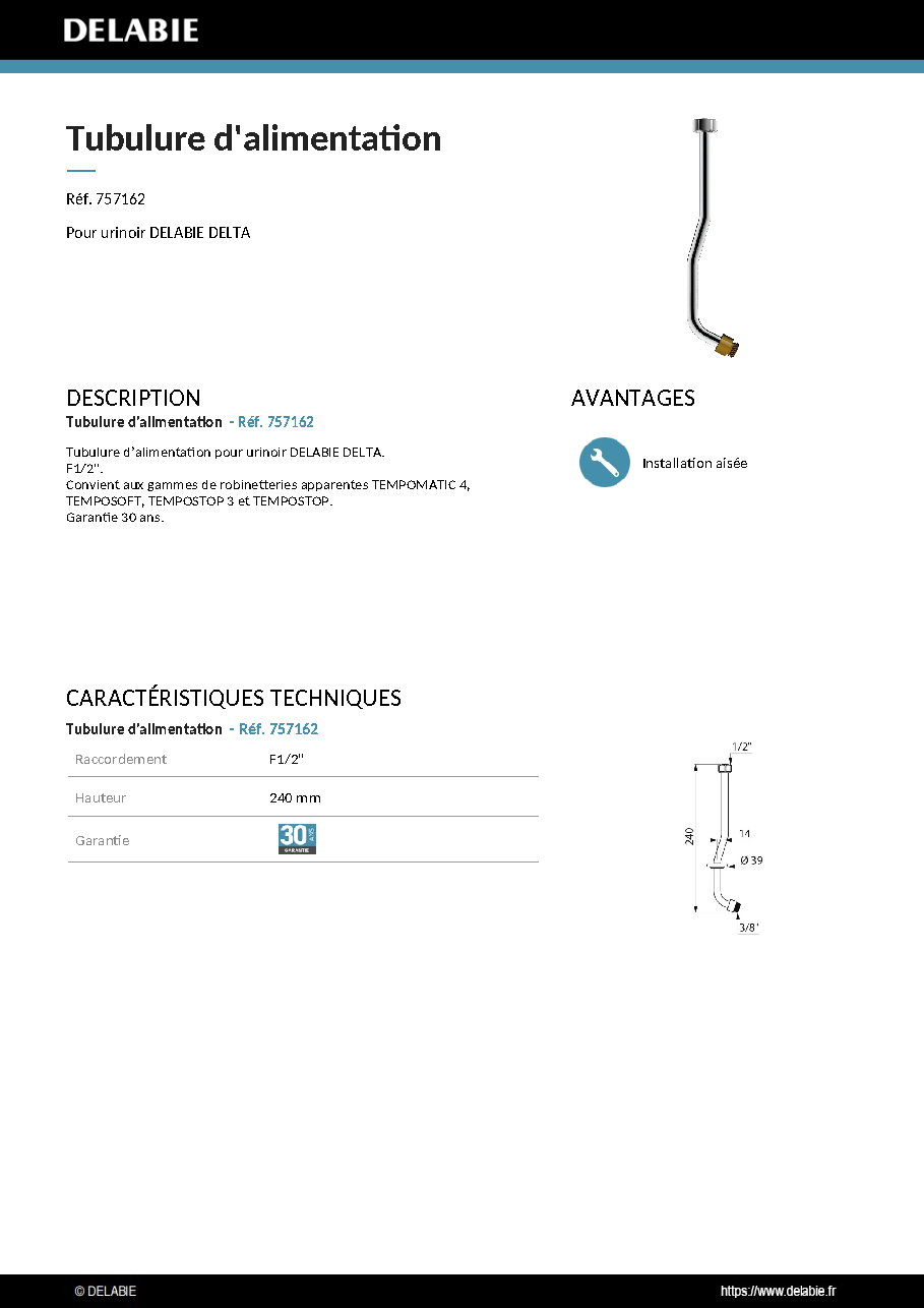 Fiche technique fournisseur
