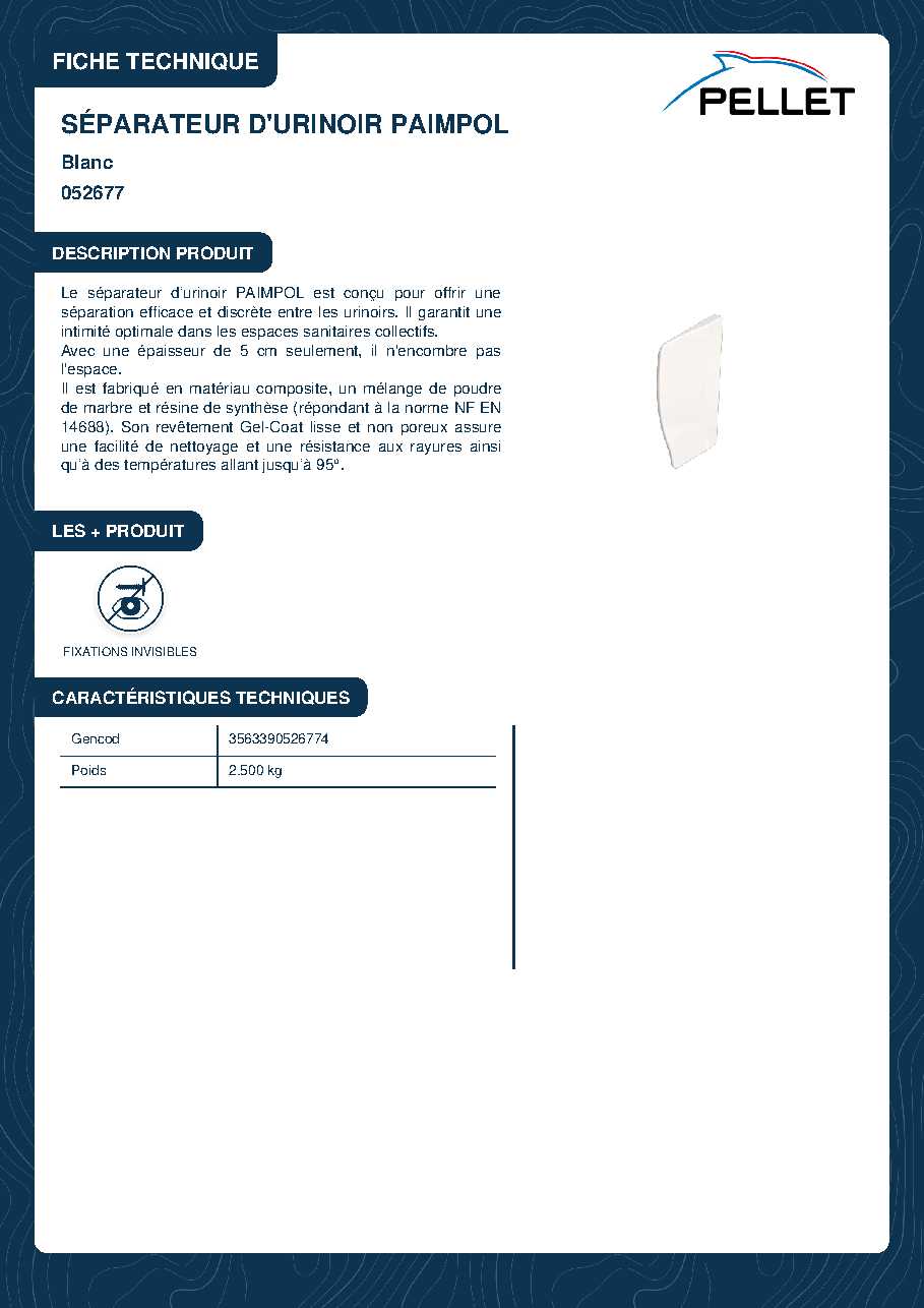Fiche technique fournisseur