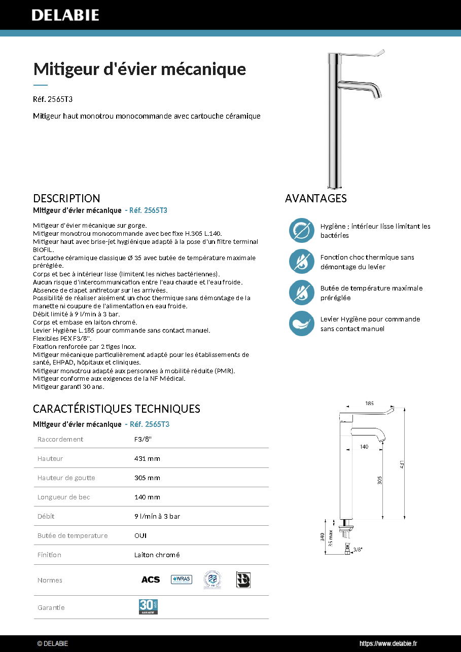 Fiche technique fournisseur