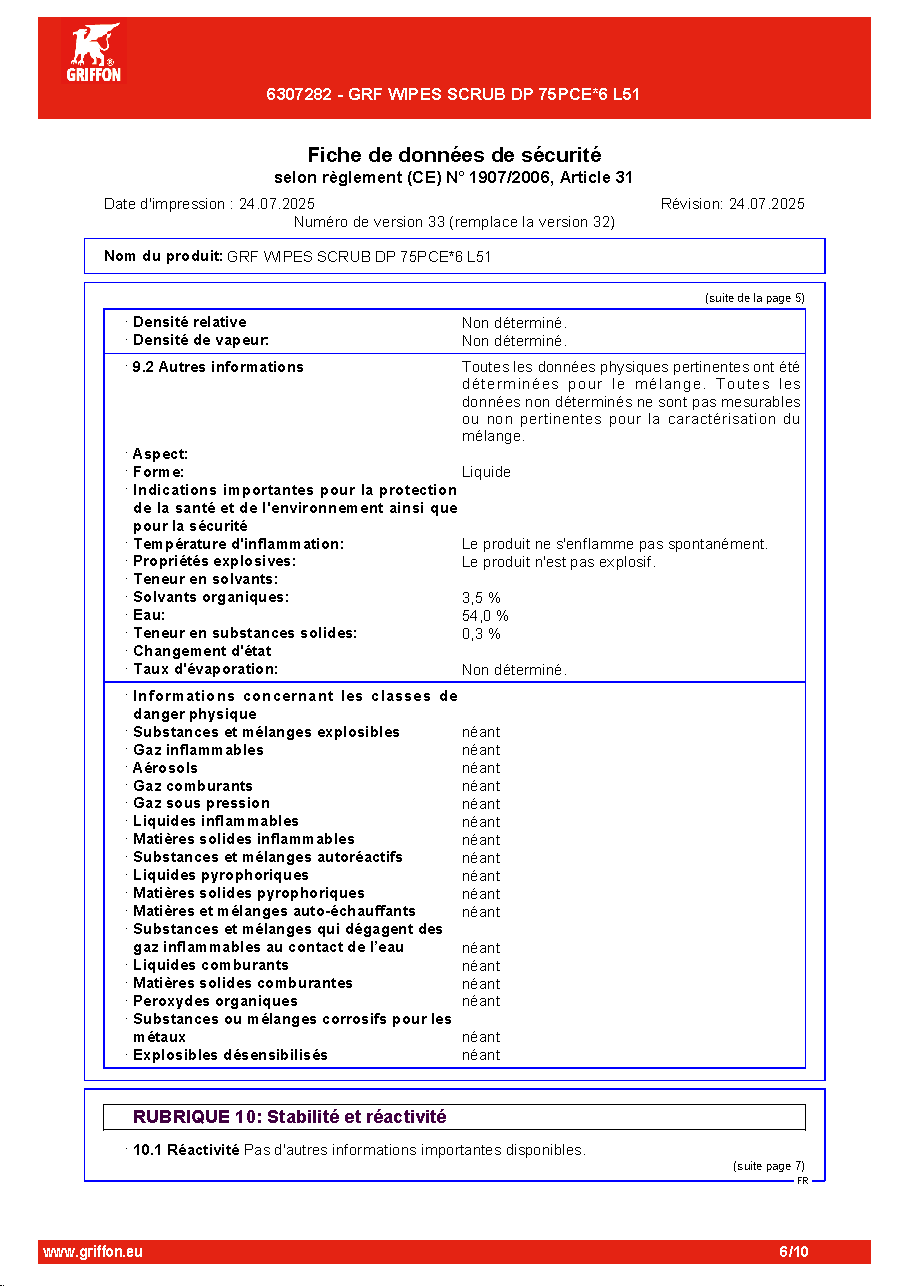 Fiche technique fournisseur