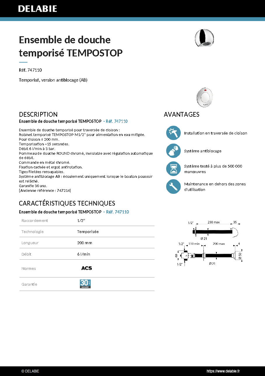 Fiche technique fournisseur