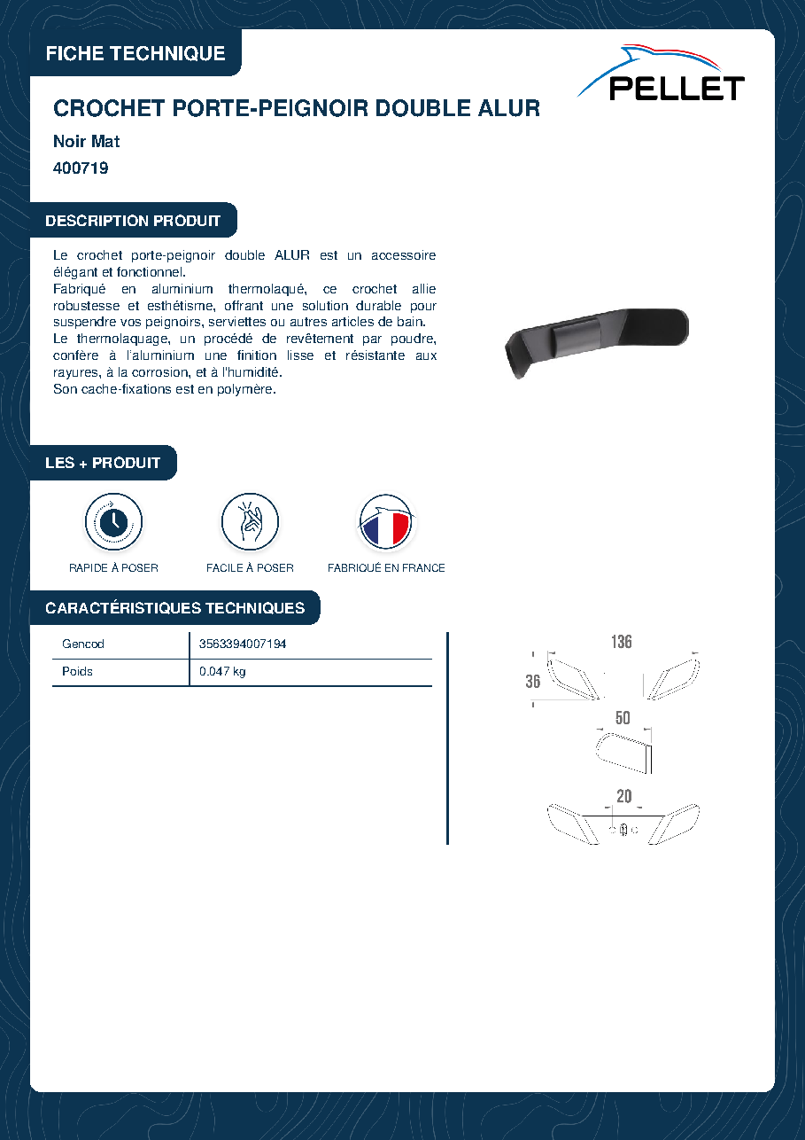 Fiche technique fournisseur