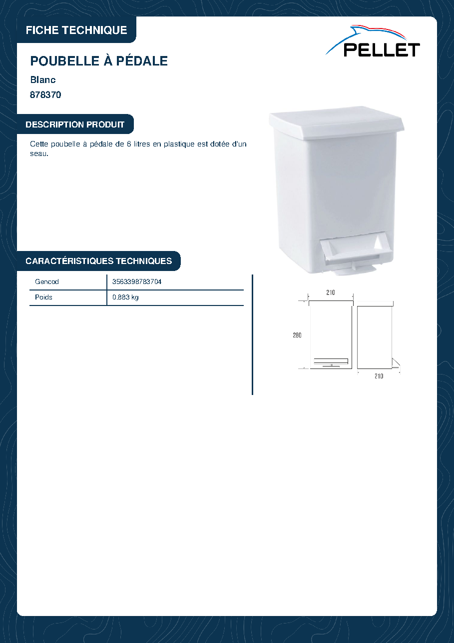 Fiche technique fournisseur