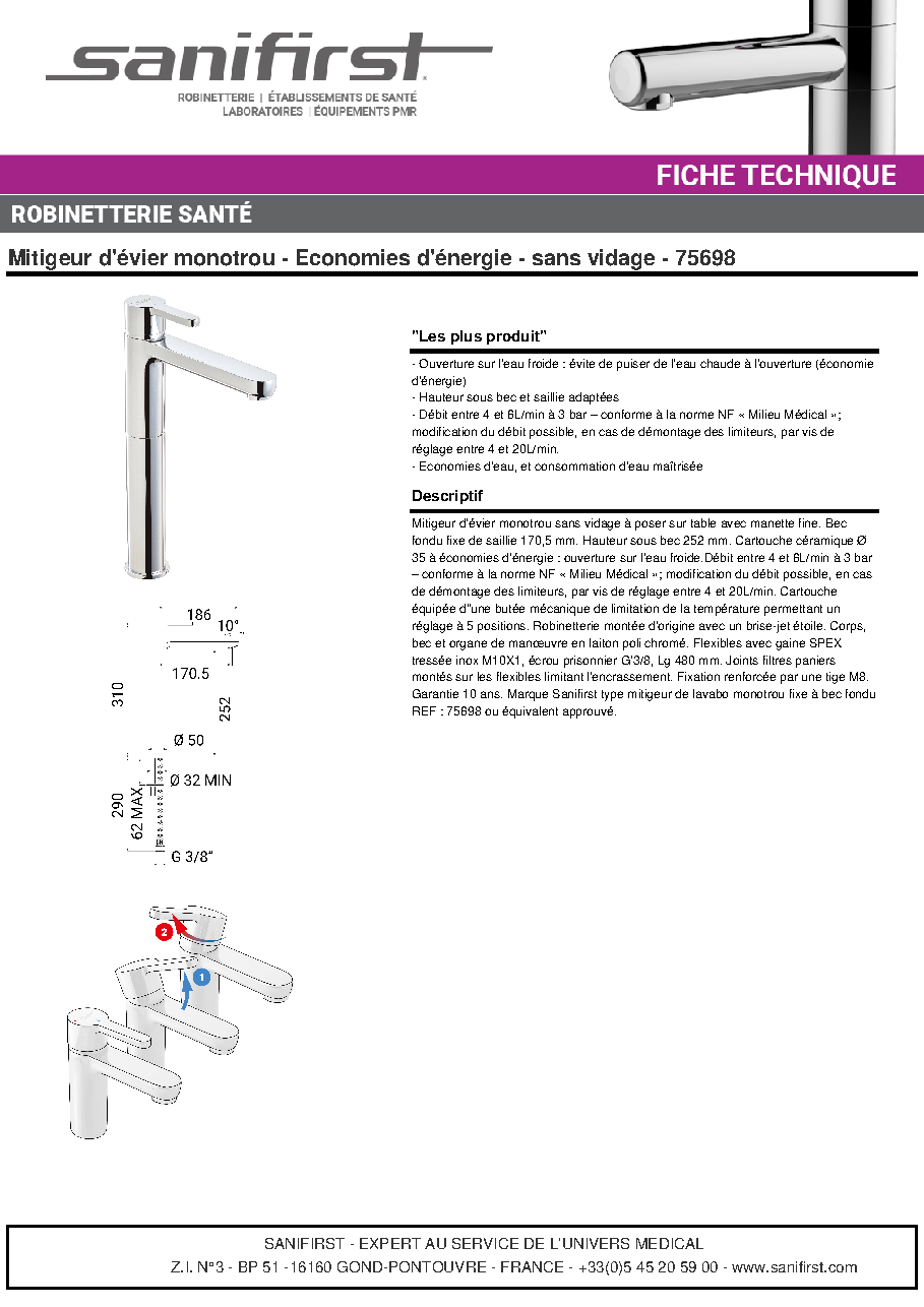 Fiche technique fournisseur
