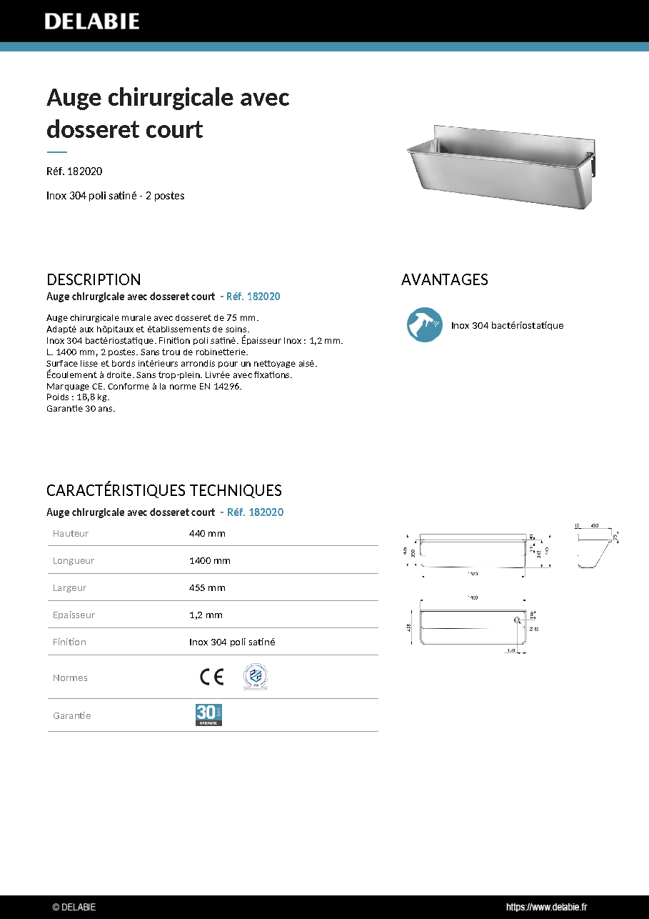 Fiche technique fournisseur