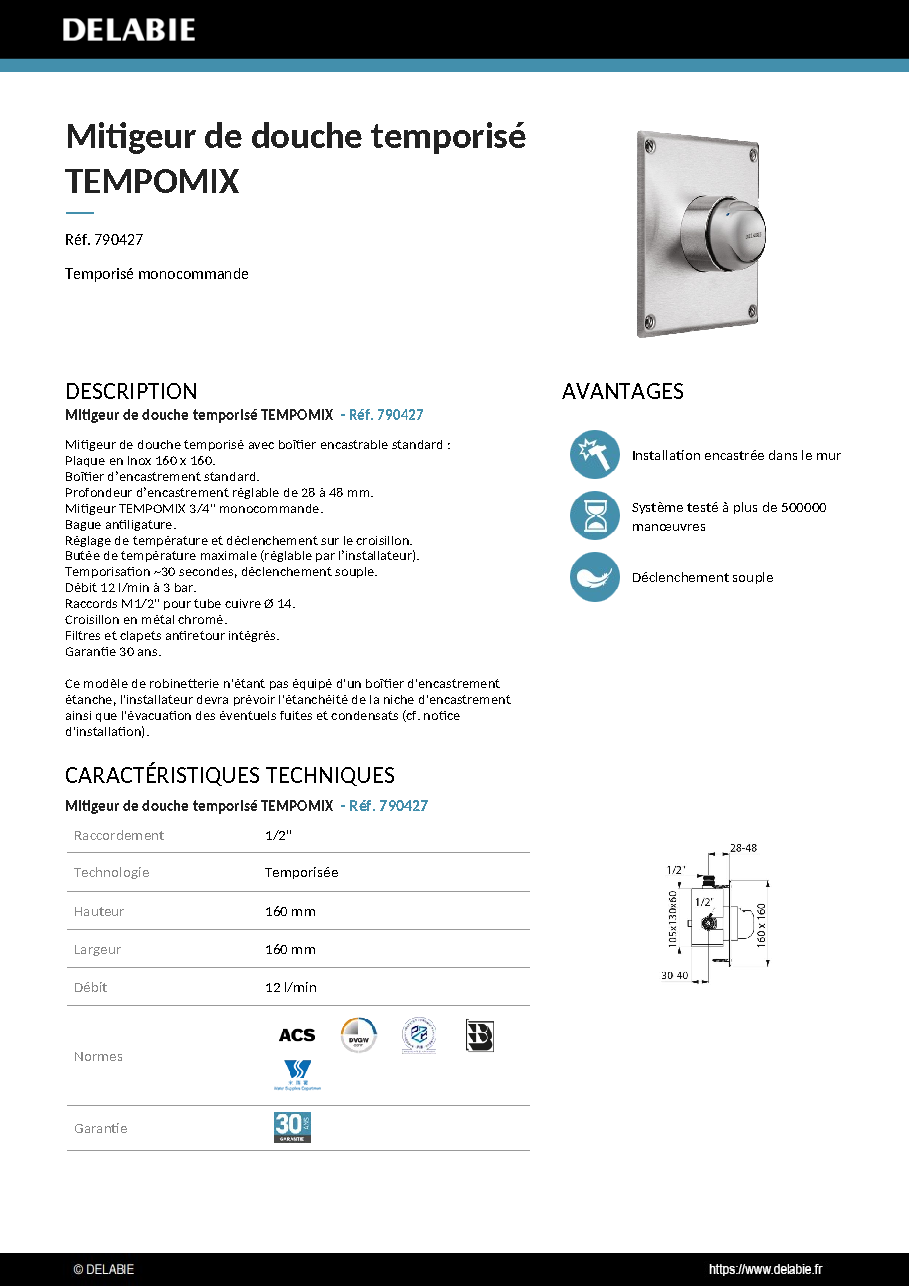 Fiche technique fournisseur