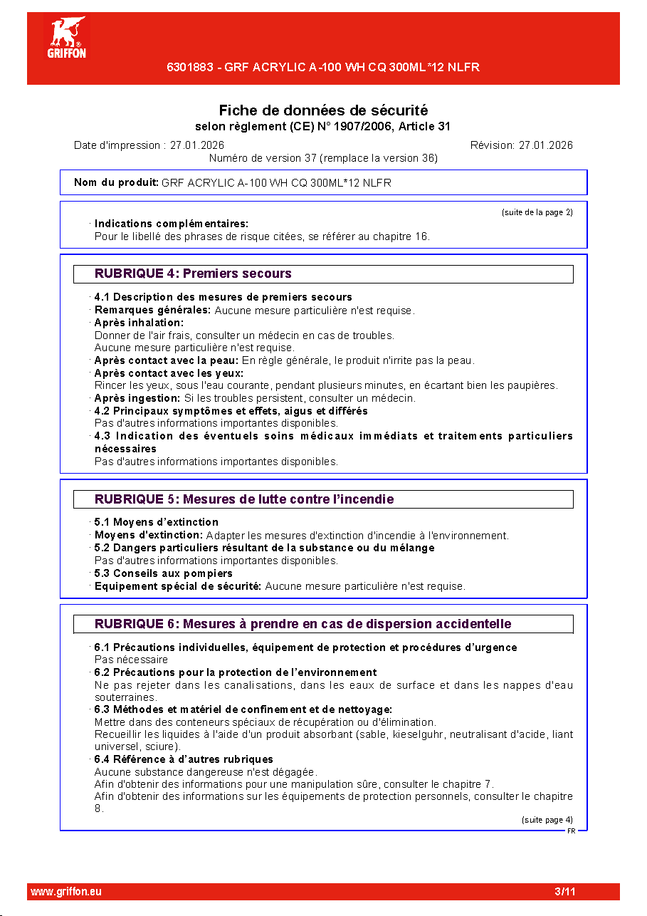Fiche technique fournisseur