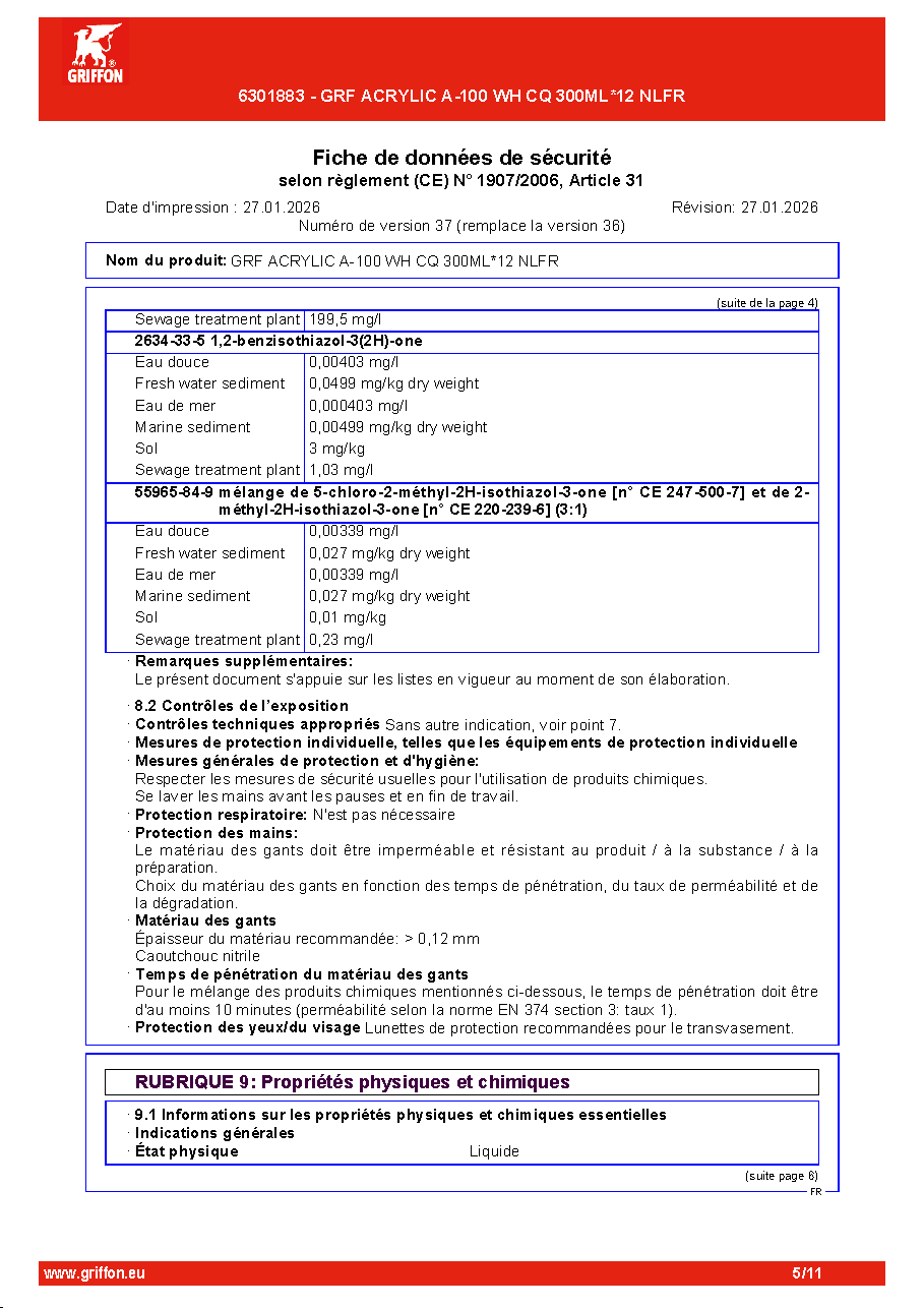 Fiche technique fournisseur