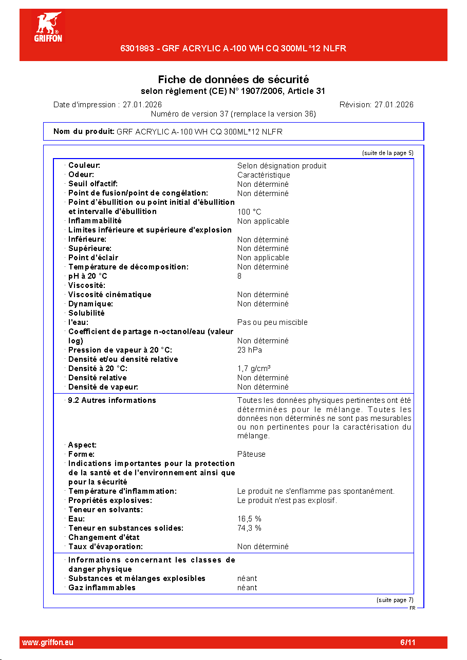 Fiche technique fournisseur