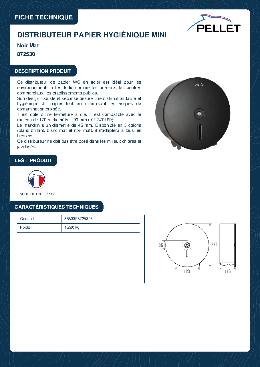 Fiche technique fournisseur