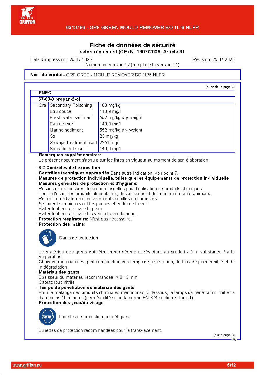 Fiche technique fournisseur