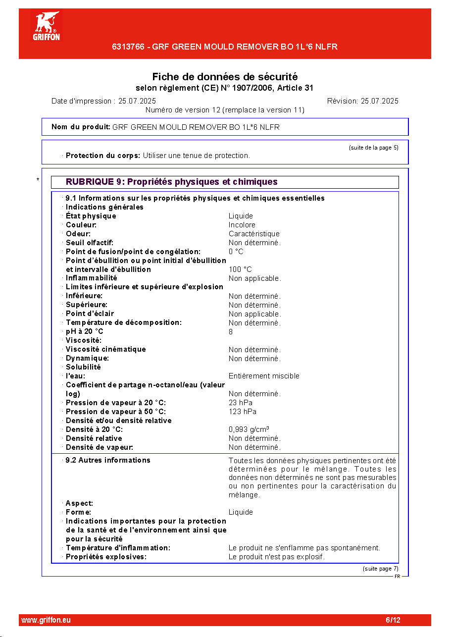 Fiche technique fournisseur