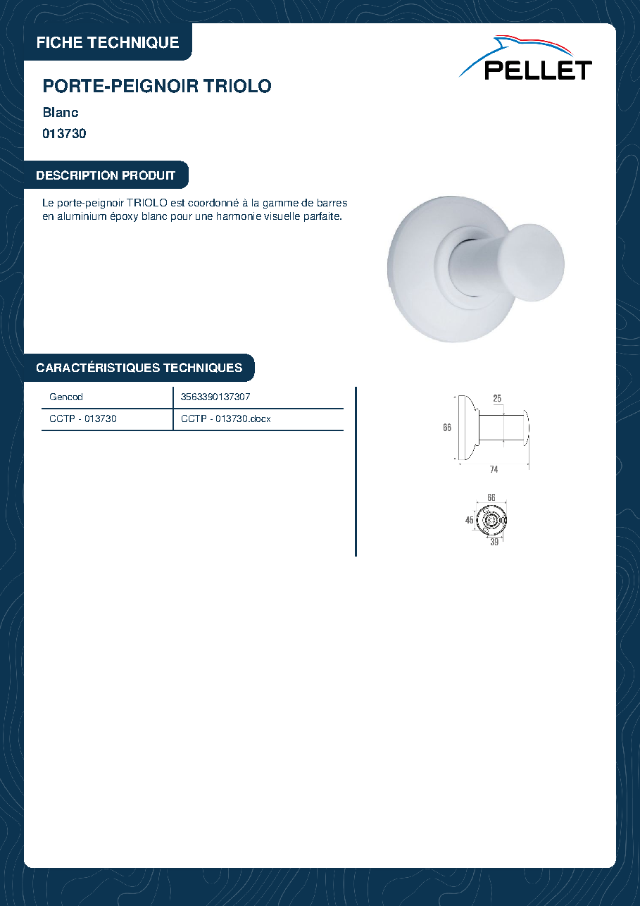 Fiche technique fournisseur
