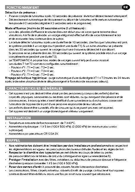 Fiche technique fournisseur