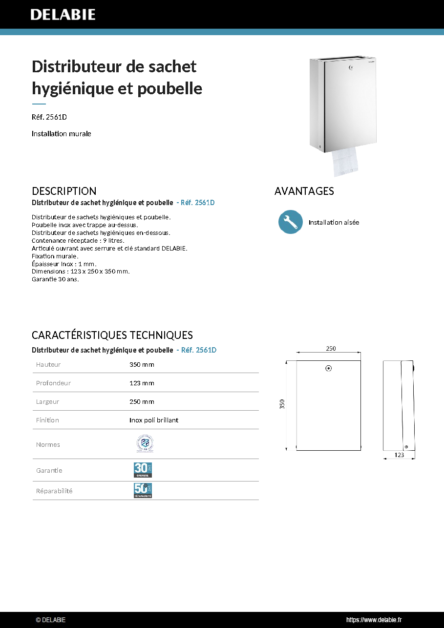 Fiche technique fournisseur