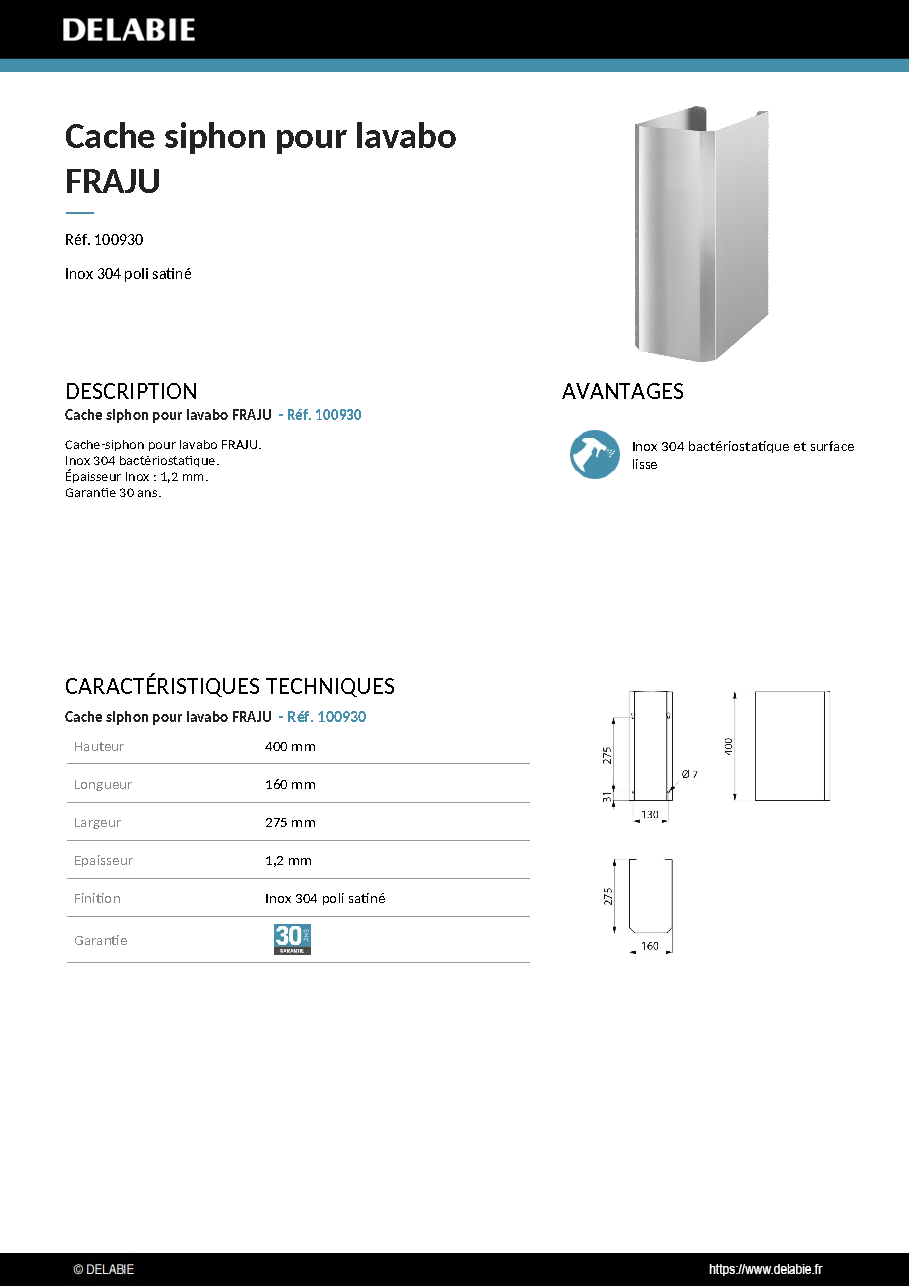 Fiche technique fournisseur