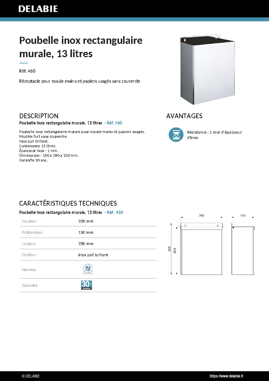 Fiche technique fournisseur
