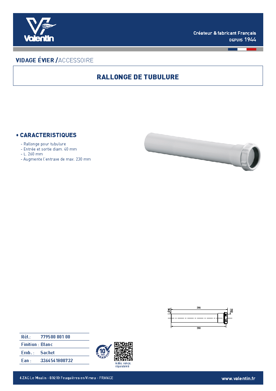 Fiche technique fournisseur